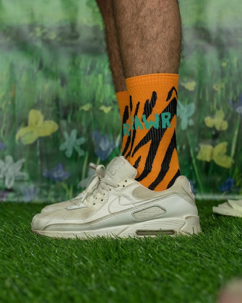 Rawrrrr Zebra Neck Socks