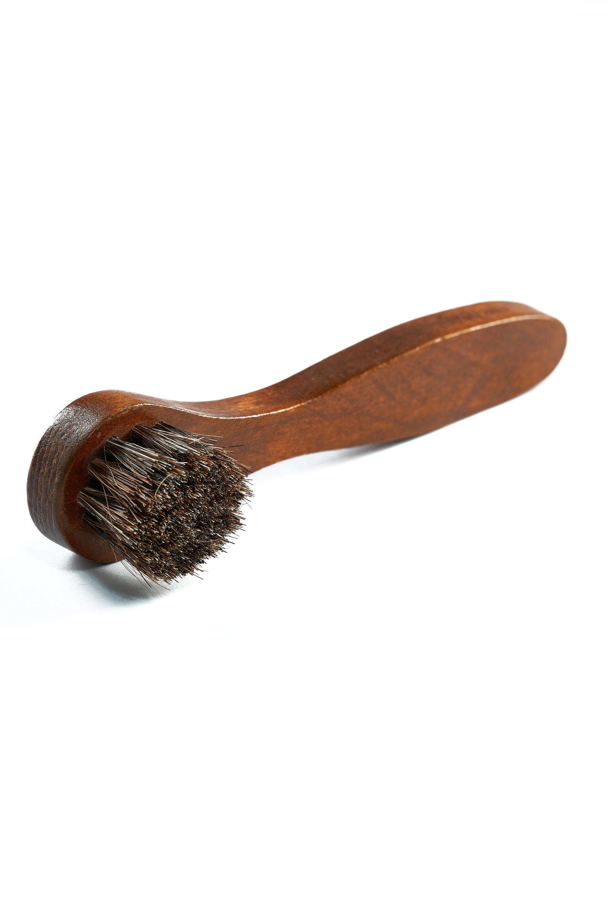 LEATHER HORSE HAIR BRUSH