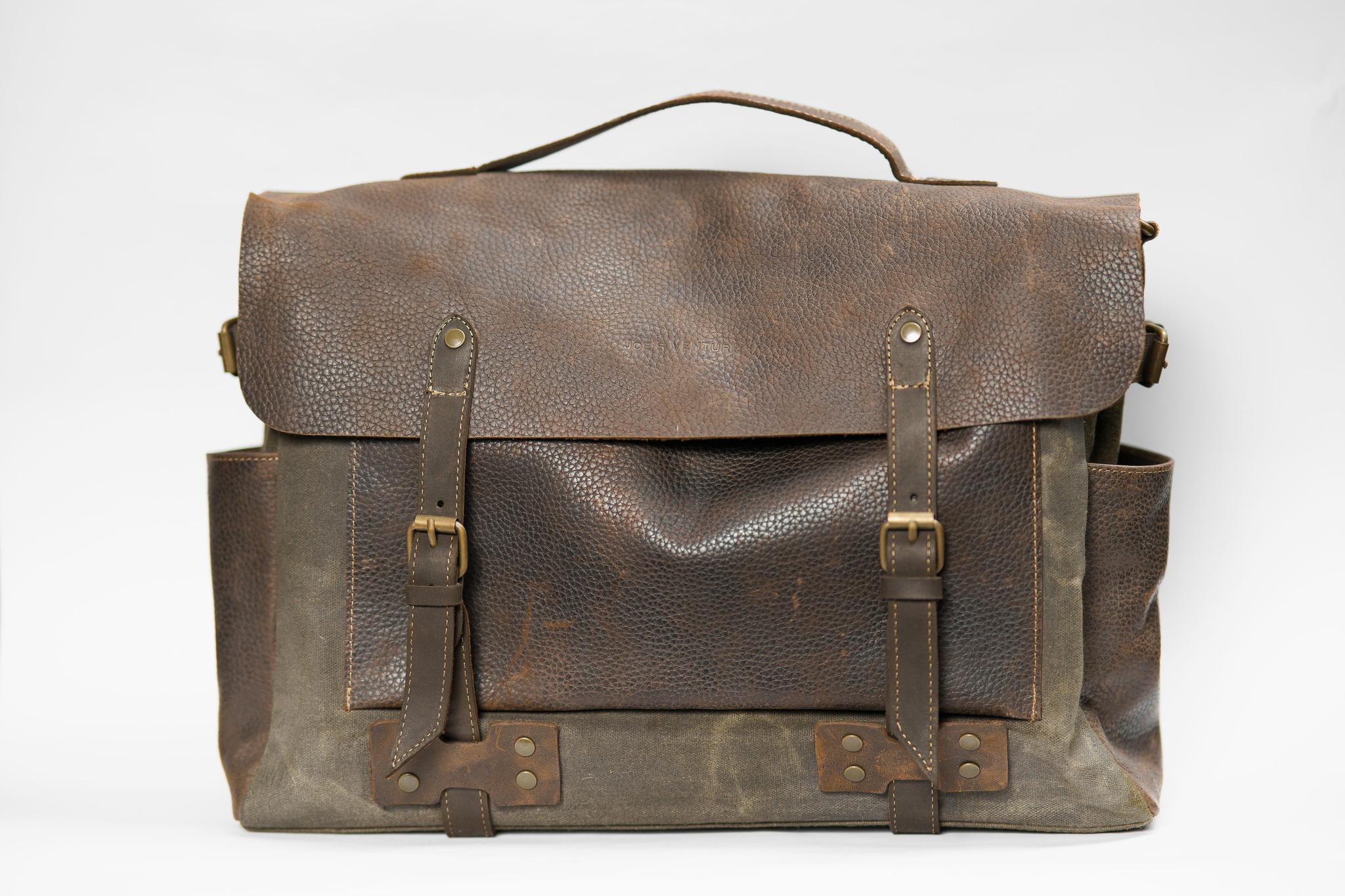 Waxed canvas Messenger bag